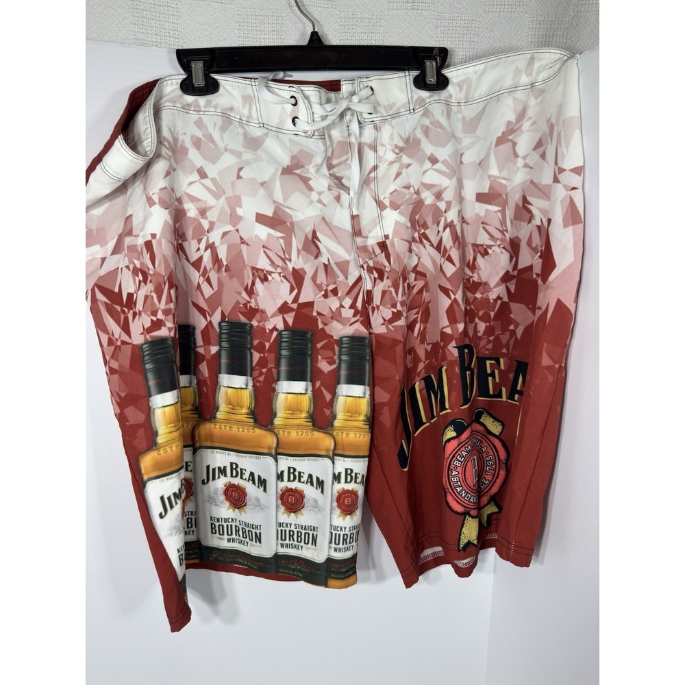 Jim‎ Beam Men's Tie Front Swim Trunks Shorts Size 2X